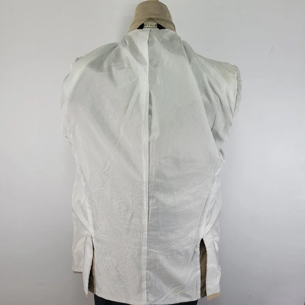 JOS A BANK Men's Sport Coat‎ Blazer Two Button Beige Corduroy Cotton Spandex 43L